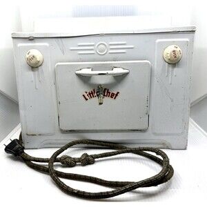 Little Chef Oven Electric Stove Oven WORKS! Vintage 1950s